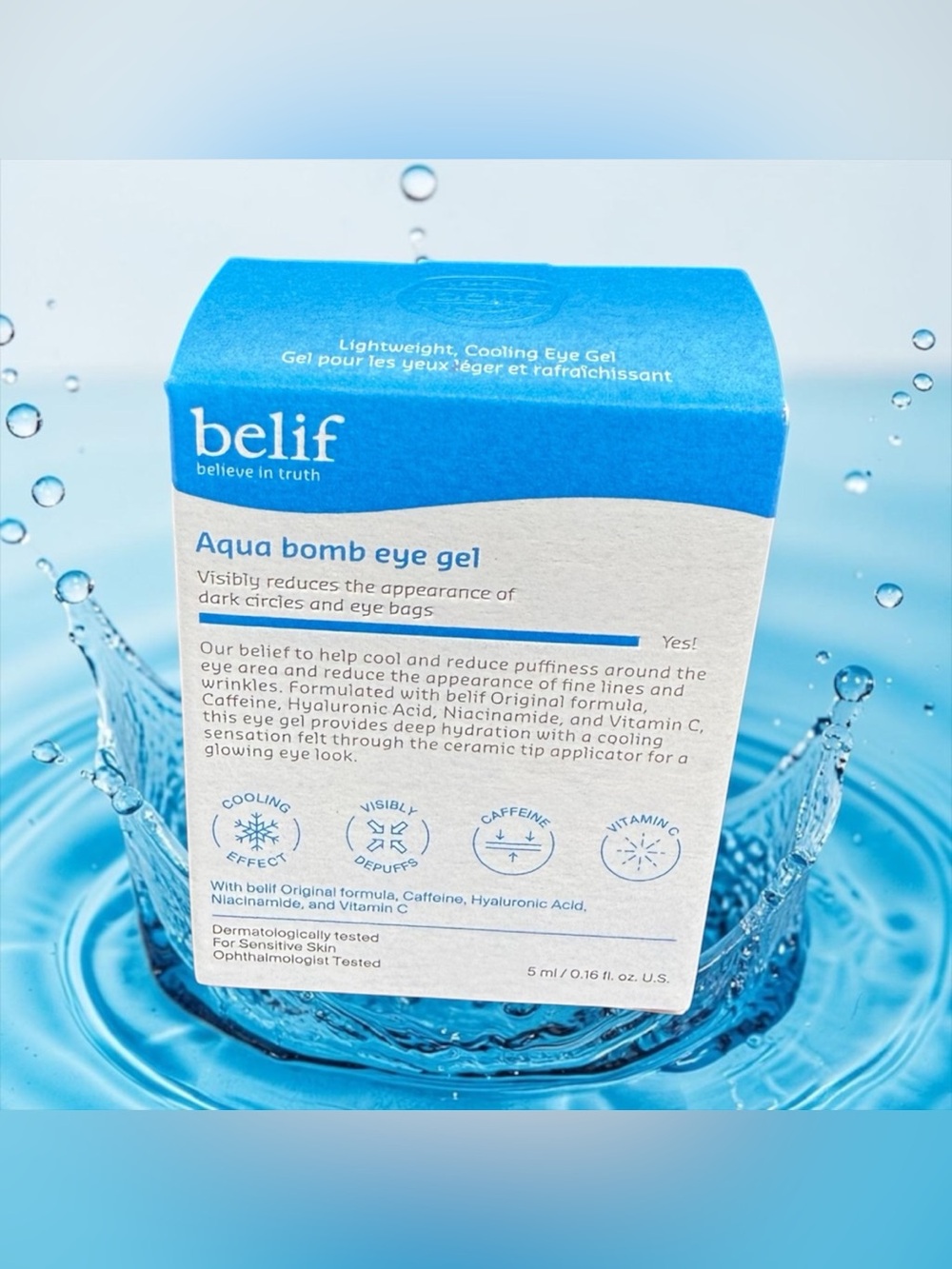 🏷️‼️5/$25🏷️‼️💦belif💦Aqua Bomb Eye Gel/NIB